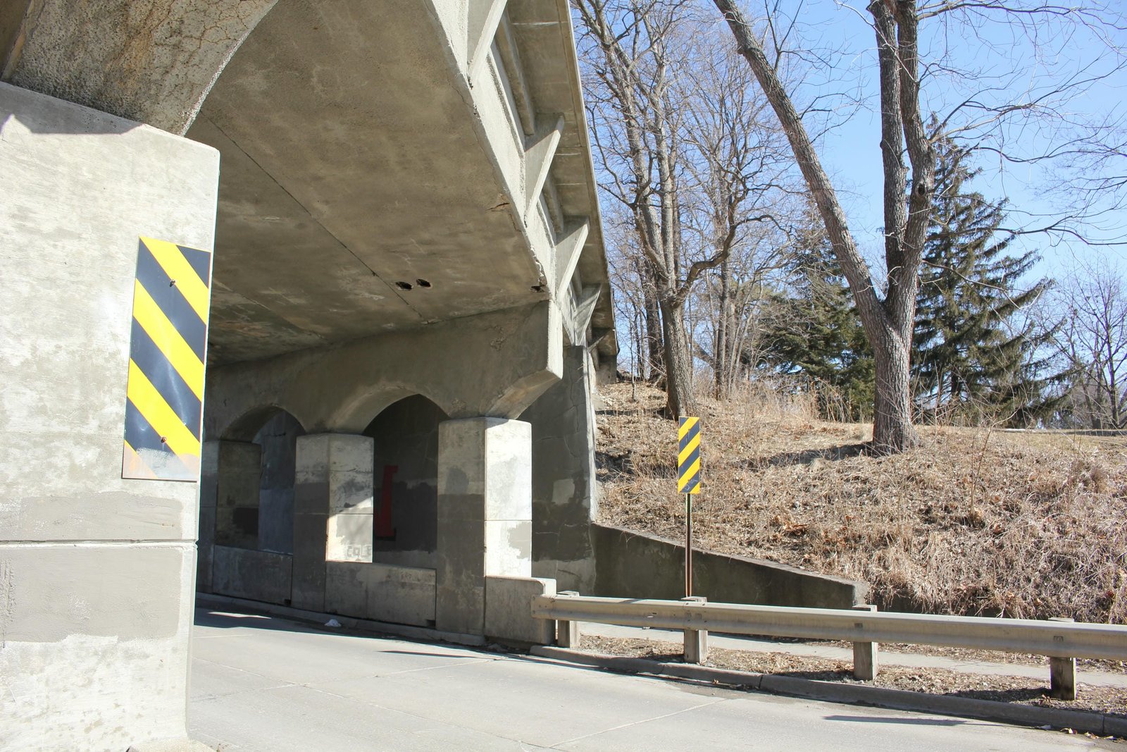 Looking east
